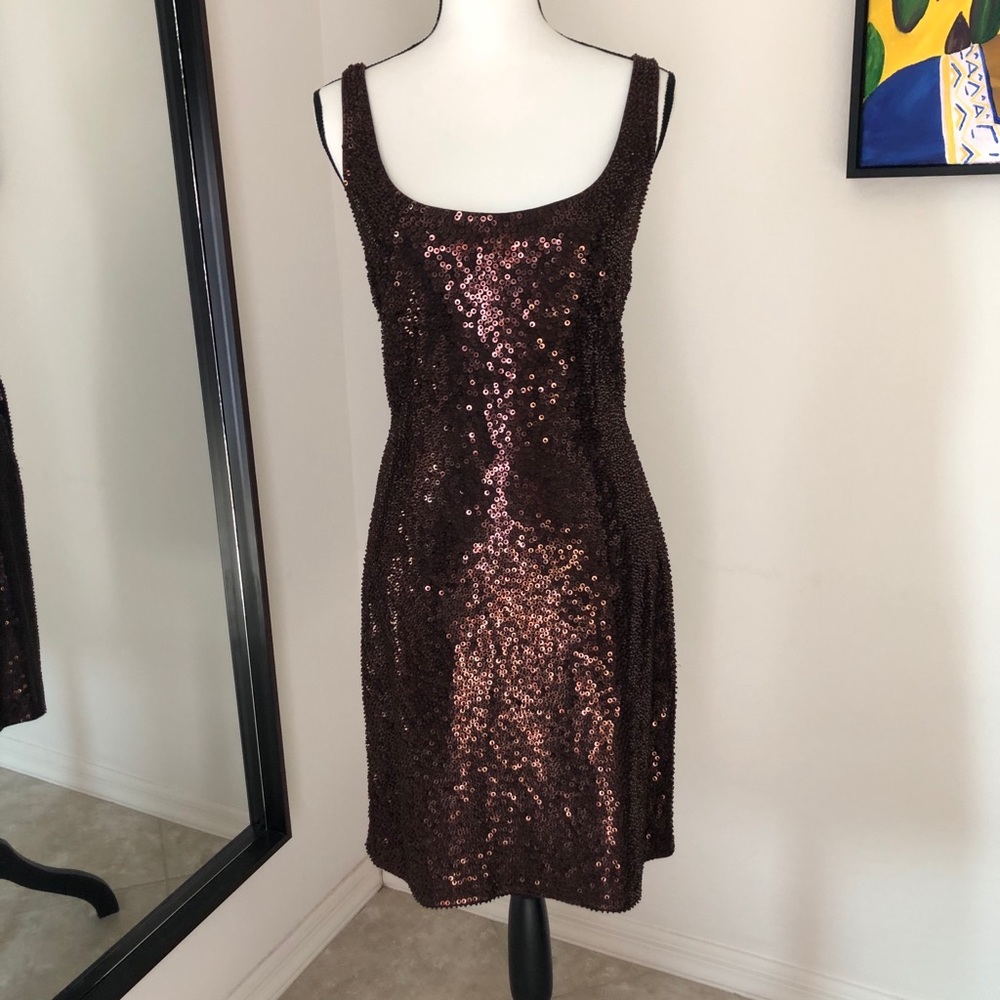 Carmen Marc Valvo Sequined Dress